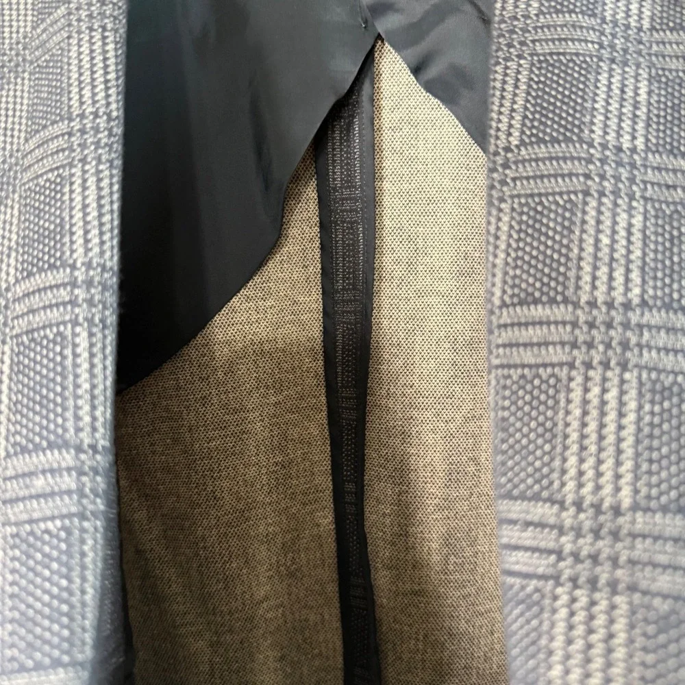 UnTuckit Blue Windowpane Plaid Cotton Blend Blazer 44R Office Business Casual